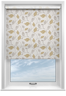 Tribal Leaves, Tumeric Yellow - Roller Blind